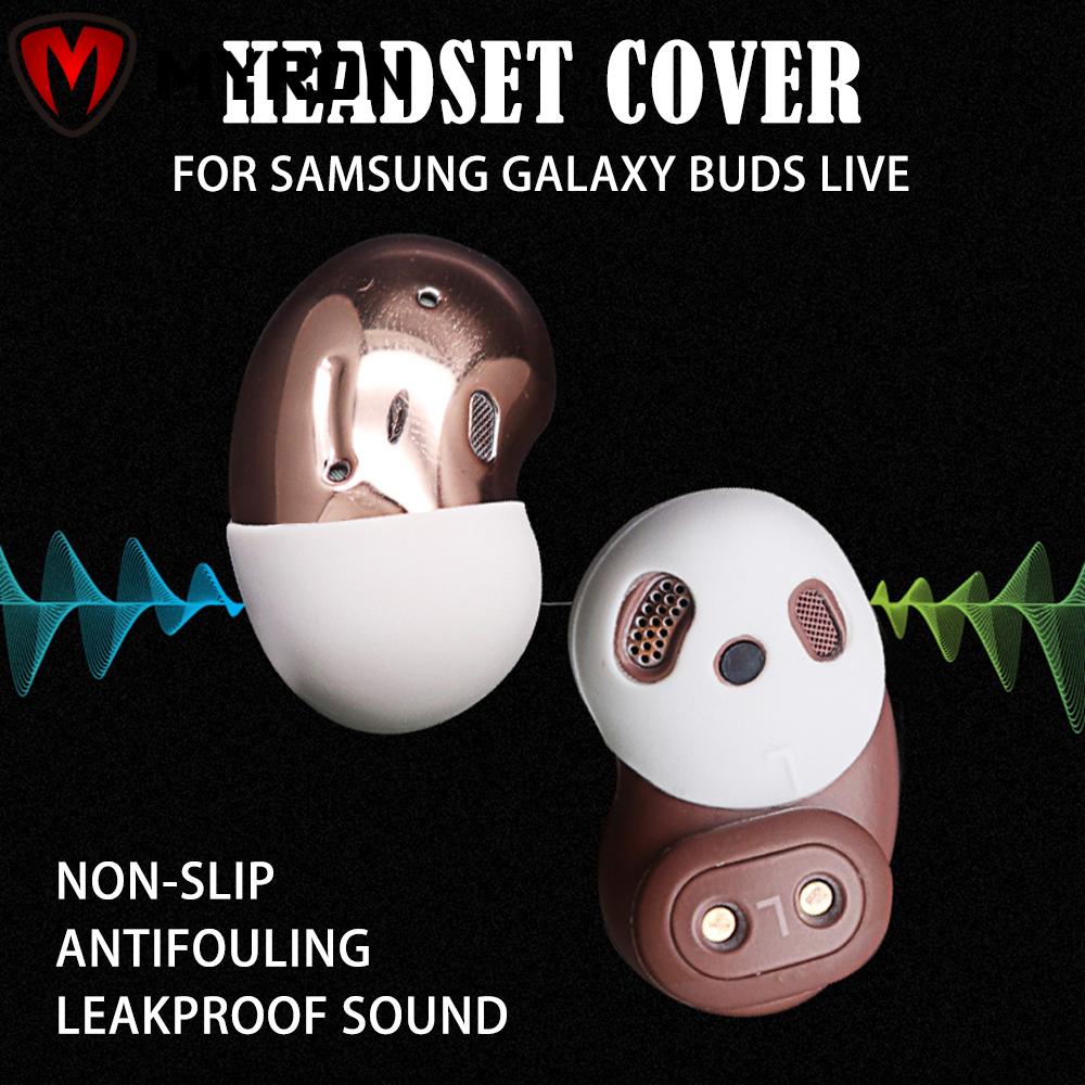Vỏ silicon bọc bảo vệ tai nghe trơn màu thoải mái cho Samsung Galaxy Buds Live