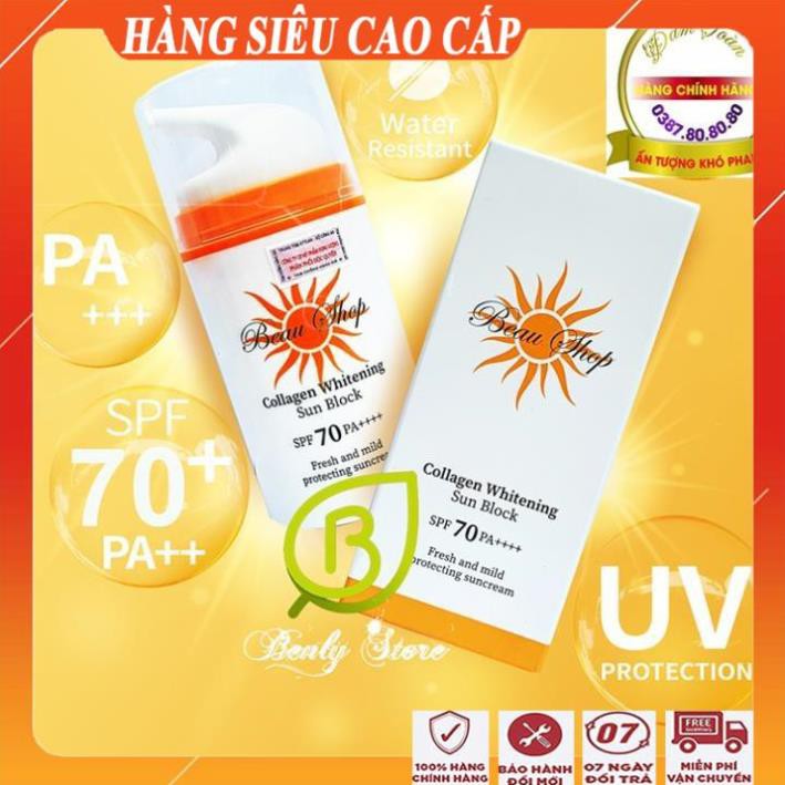 [FreeShip - GIÁ SẬP SÀN] Kem chống nắng cho da dầu, da mụn bổ sung collagen/Kem chống nắng tốt beau shop