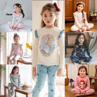 Bộ cotton dài tay bé gái - bộ cotton xuất hàn