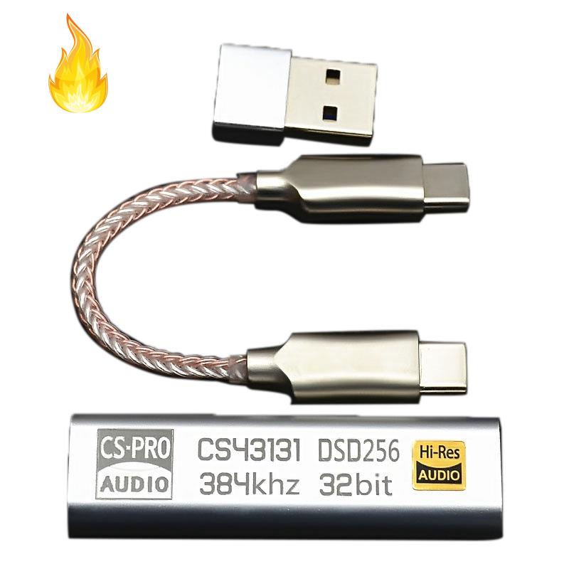 Đầu Chuyển Đổi Âm Thanh Type C Sang 3.5mm Dsd256 Cho Android Tai Nghe Dac Usb Ios Win10 Pc