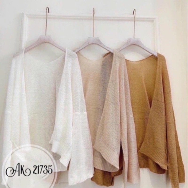 Áo khoác Cardigan len mỏng Bigsize