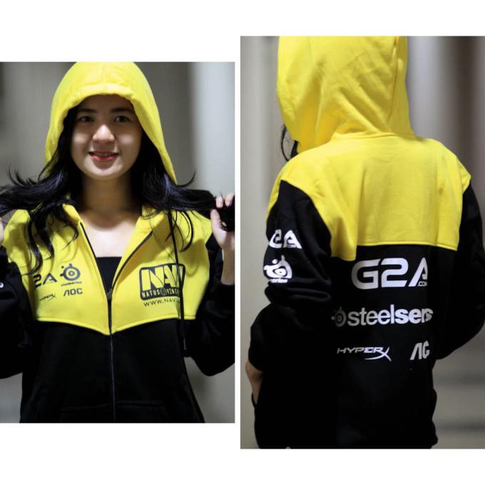 Áo Khoác Hoodie Màu Vàng Đen In Logo Game Dota Cá Tính