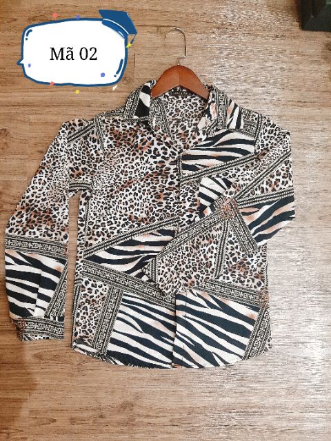 Áo Sơmi Họa tiết 8 màu Hàng QC