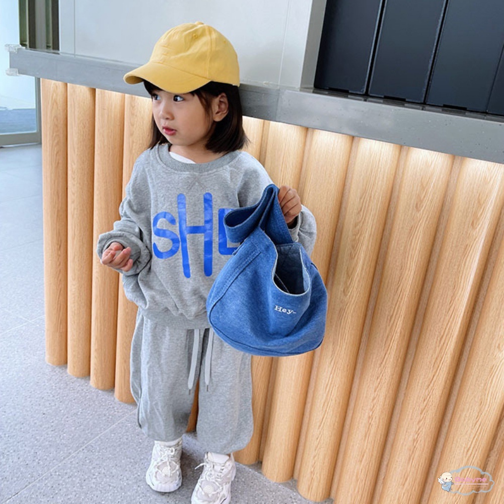 Túi Vải Canvas Đeo Vai Phong Cách Hàn Quốc Cho Bé