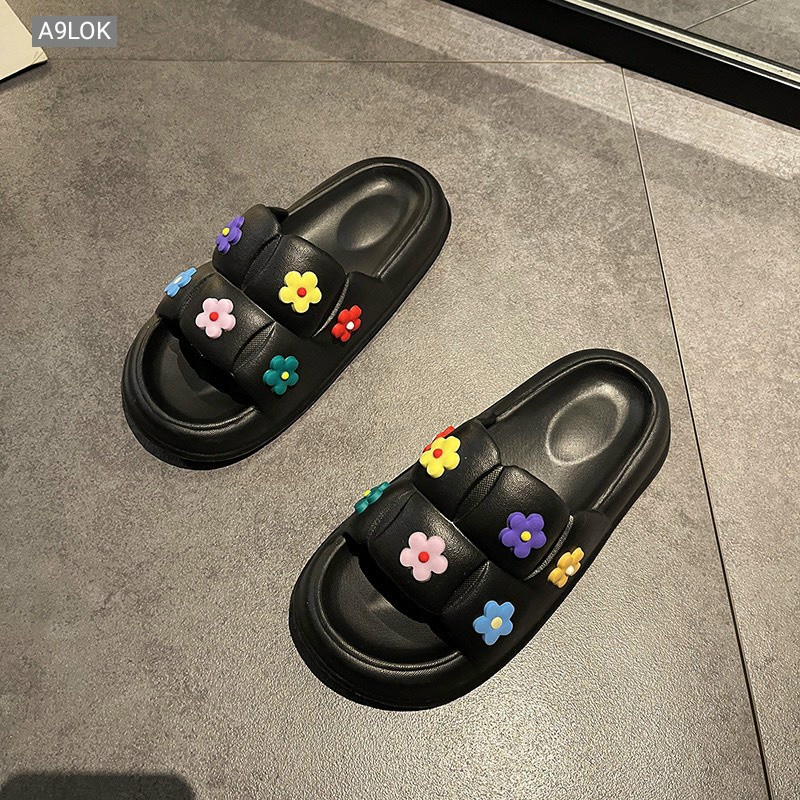 Dép nữ Bản Hoa Đế Bánh Mì Hàng Quảng Châu Đi Bền Siêu Đẹp