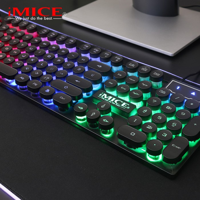 Bàn Phím Chơi Game AK800 Có LED Cực Đẹp, Phím Tròn Có Dây Thiết Kế Chống Nước Chính Hãng KITPRO