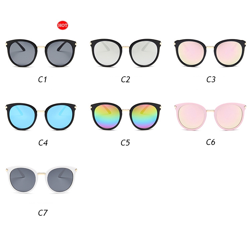 Kính Mát Gọng Tròn Chống Tia Uv400 Thời Trang Cho Nữ