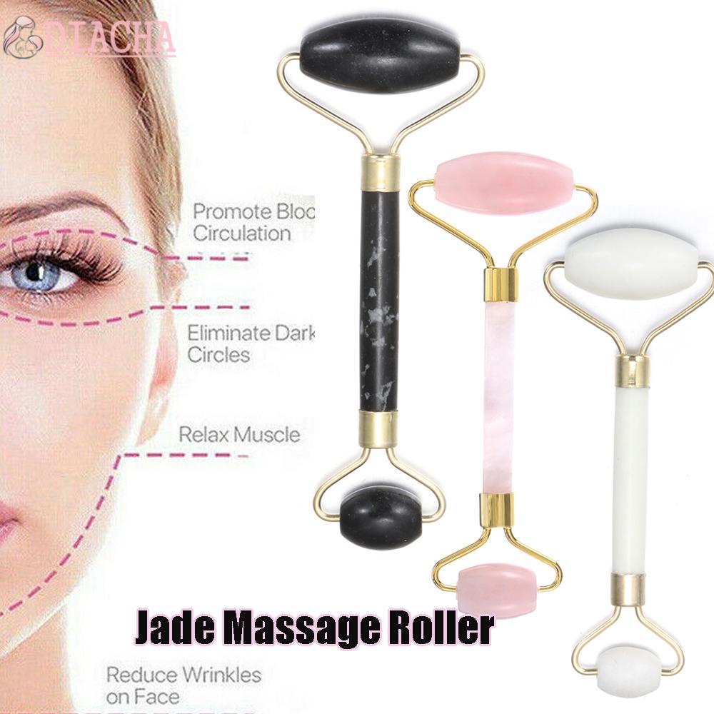 [Hàng mới về] Thanh lăn massage mặt/cổ bằng đá ngọc bích tiện dụng