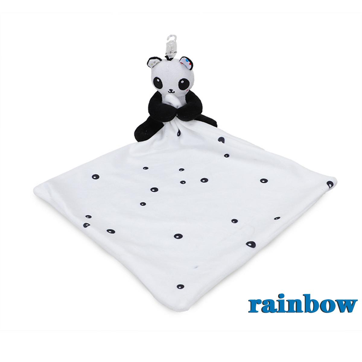 RAINBOW-Baby Security Blanket Baby Cute Animal Soothing Towel Doll Newborn Nibble Sleep Toys Snuggle Blankets