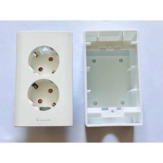 Bộ ổ cắm và đế âm tường hàn quốc dosel chính hãng dlc 2218 điện áp 16a - 250v~