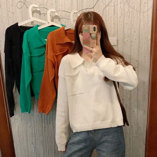 [Order] Áo polo len trơn màu đáng yêu Hàn Quốc