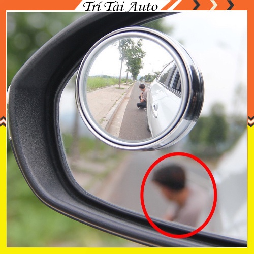 Gương cầu mini gắn gương ô tô xe máy xóa điểm mù hiệu quả