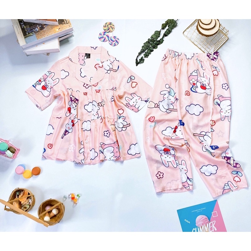 Pijama 8 tấc chất tole lanh hàng VNXK