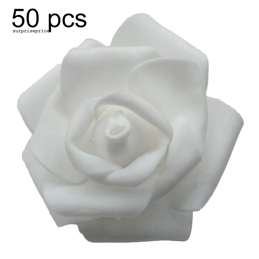 Set 25 / 50 / 100 Bông Hoa Hồng Xốp PE Tự Trang Trí Tiệc Cưới