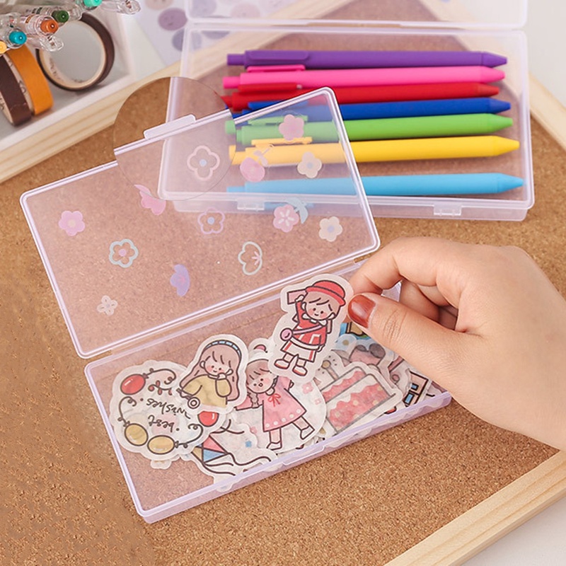 1 Hộp Nhựa Trong Suốt Đựng Băng Keo Dán Bàn Tiết Kiệm Không Gian