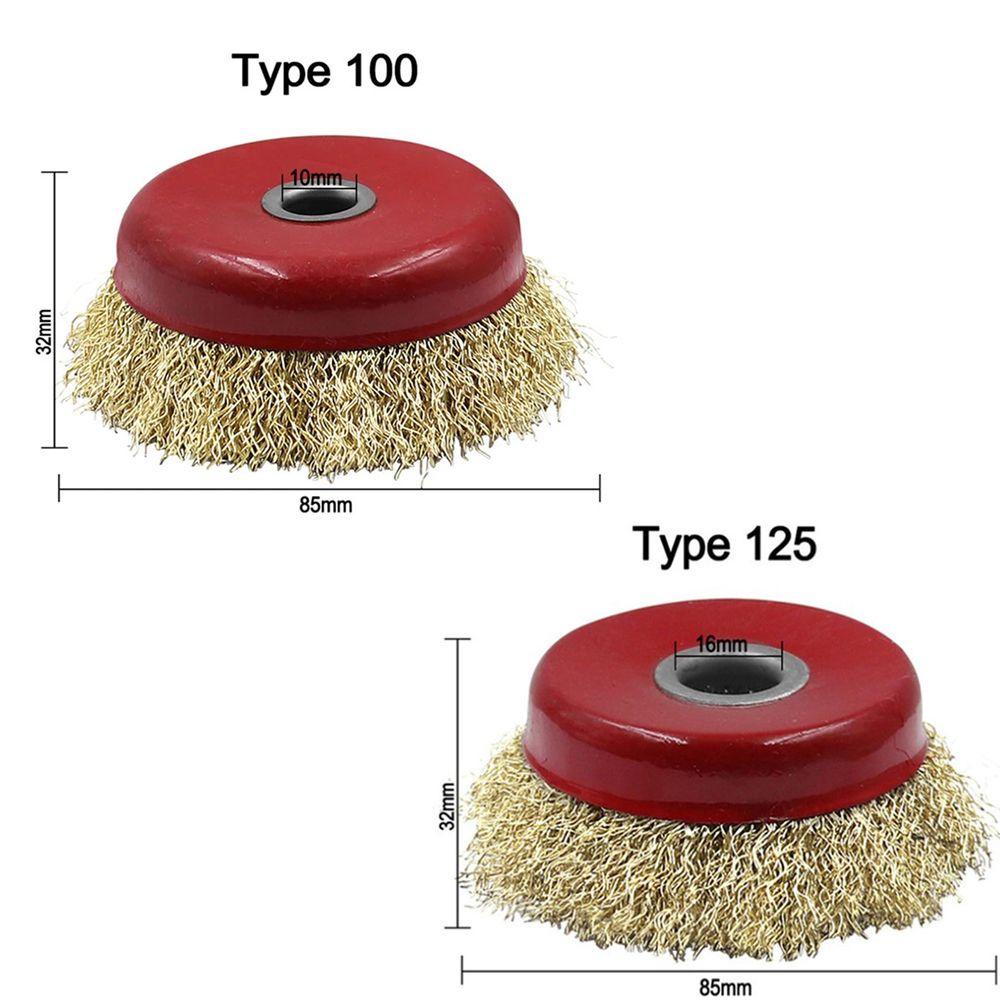 Bàn Chải Sợi Thép Đánh Bóng Góc Máy Mài Tiện Dụng