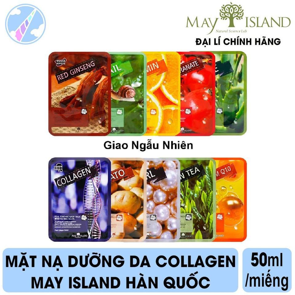 Combo 10 Mặt nạ dưỡng chất cà chua MAY ISLAND - giao ngẫu nhiên