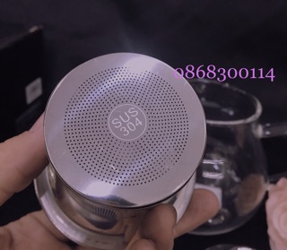 Ấm trà thuỷ tinh chịu nhiệt 400ml( có lõi lọc inox 304)