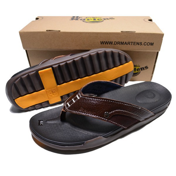 Dép Dr Martens Quai Kẹp, Dép Da Nam Cao Cấp Nhập ThaiLand Full Hộp 65Dr1