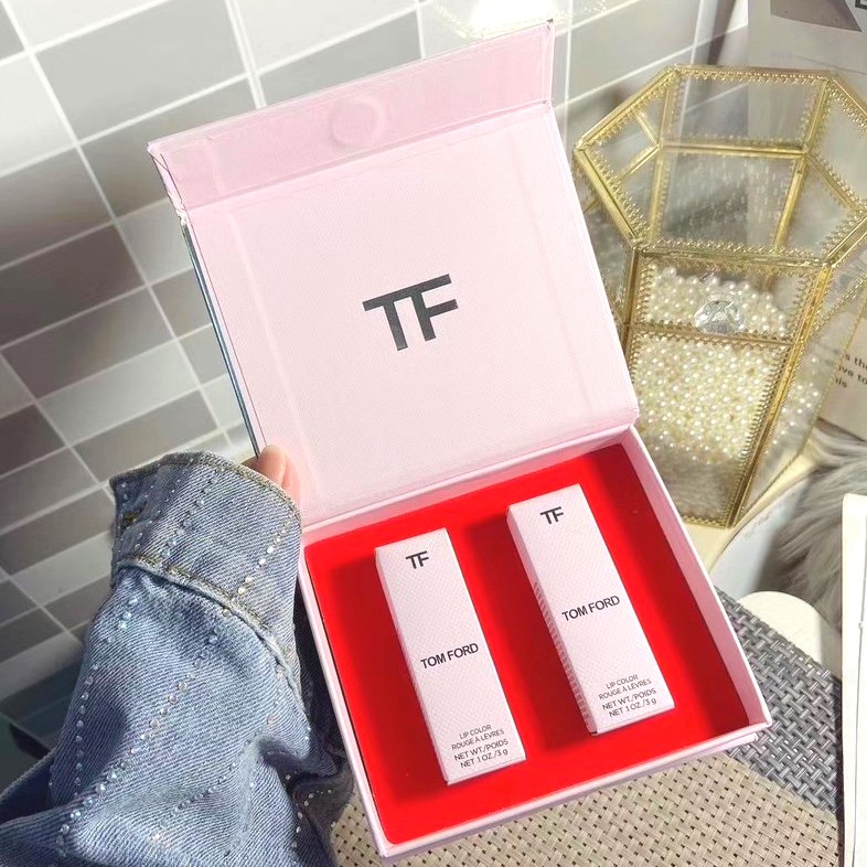【miễn phí vận chuyển】TOM FORD TF CASABLANCA SAKURA (New Arrival) Bộ Son Môi 2 Trong 1 # 03 Conlanca # 04 Kiểu Ấn Độ 2 In1 # 03