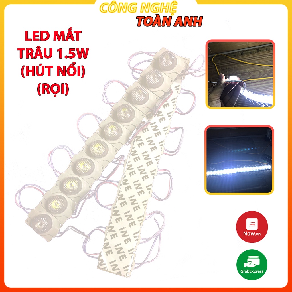 Dây led mắt trâu trắng 20 bóng rọi công suất 1,5W/bóng chuyên làm biển hút nổi,hắt cạnh biển quảng cáo