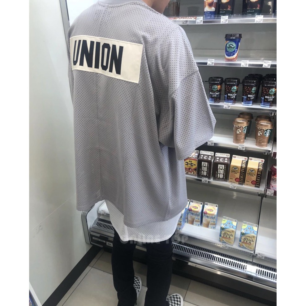 ⚡️[BEST QUALITY] - Áo FEAR OF GOD UNION 5th Mesh Tee Grey, Áo Mesh Tee FOG Union