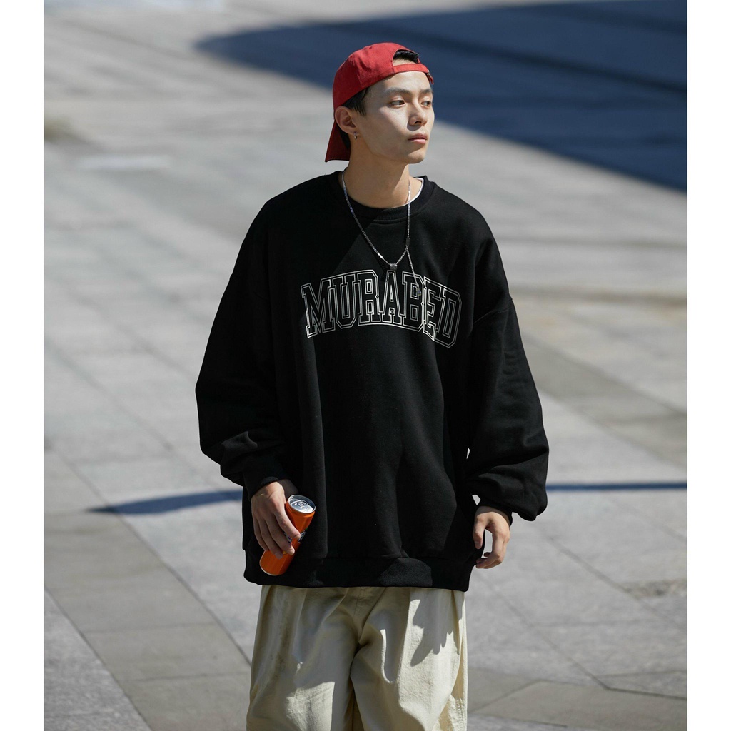 Áo sweater nam nữ form rộng 2N Unisex hoodie nỉ bông Murabed màu đen/nâu/xanh lá