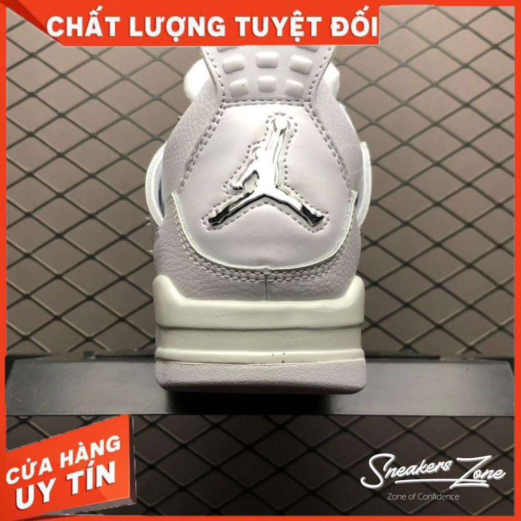 (FREESHIP+HỘP+QUÀ) Video Giày thể thao AIR JORDAN 4 Retro Pure money full trắng siêu đẹp cho nam và nữ | :