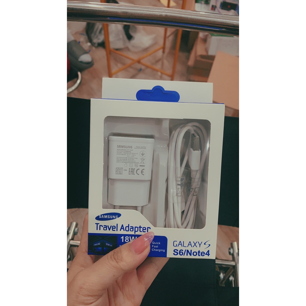 Combo Bộ Cục Củ Sạc và Dây Cáp Sạc Nhanh Samsung Cổng Micro USB Zin Tương Thích Các Dòng S7/A6/A7/A10/J3/J4/J5/J6/J7/