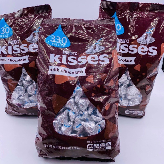 Tách lẻ 100GR Kẹo Socola Hershey’s Kisses Milk Chocolate Gói 1,58 Kg Của Mỹ BKHS1003 - CALISHOP