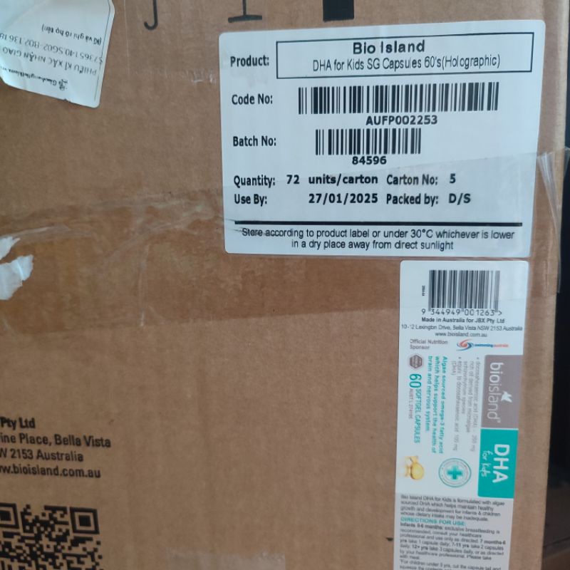 Date 2025 mẫu mới-Viên Kẹo Dha cho bé của Úc biosland 60 Viên