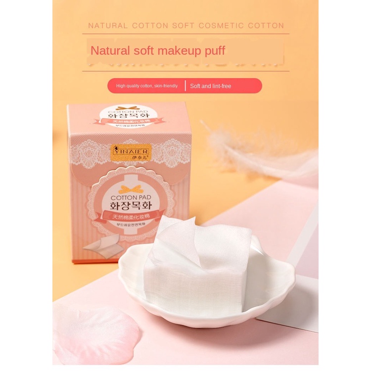 Set 100 bông tẩy trang/hộp mềm mại tiết kiệm nước tẩy trang tiện dụng