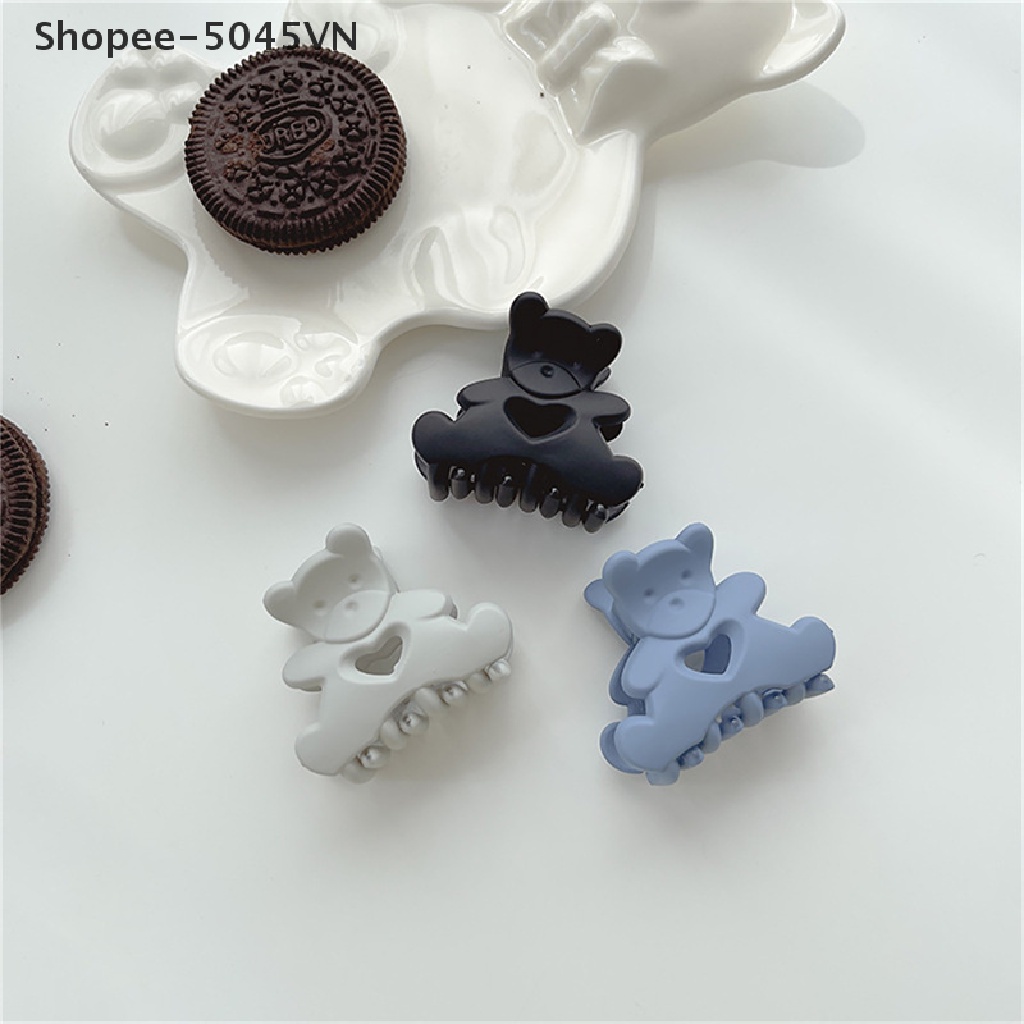 Kẹp Tóc Càng Cua / Rửa Mặt Hình Chú Gấu Kawaii Dễ Thương Cho Nữ
