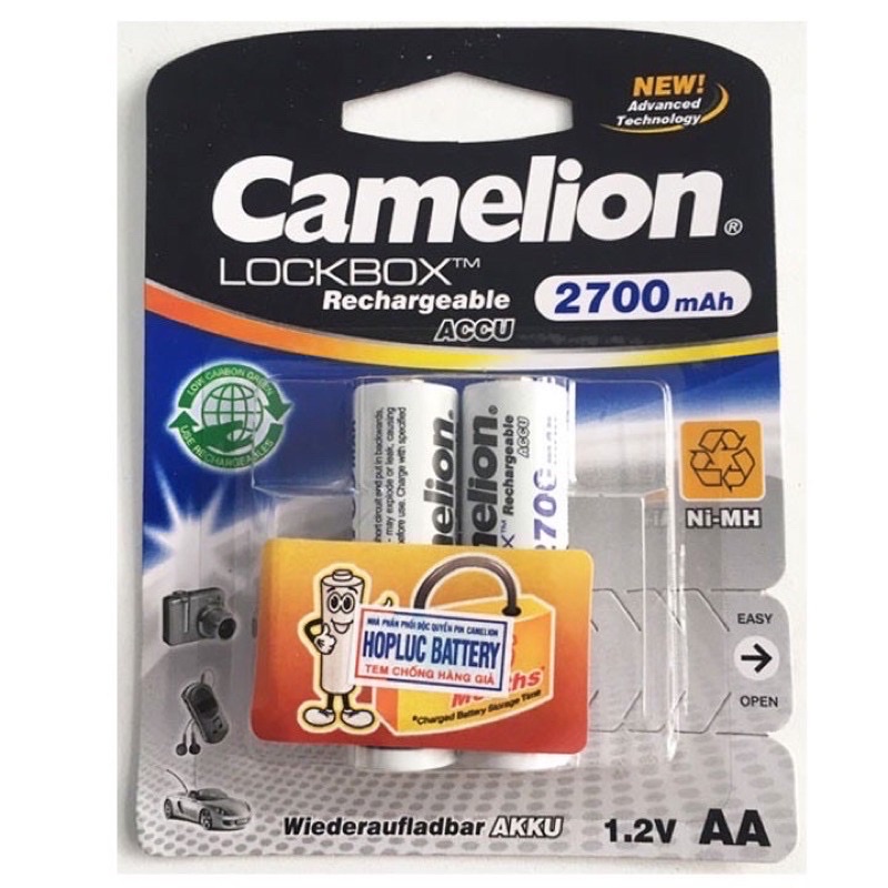 Bộ Sạc Nhanh Tự Ngắt Camelion 2h Kèm 2 Vỉ Pin 2700 mAh ( Sạc Trắng )