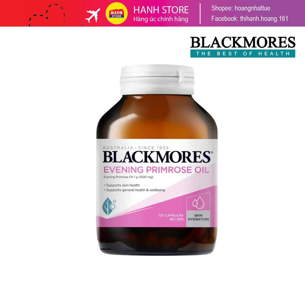 Tinh Dầu Hoa Anh Thảo 125 Viên Blackmores Evening Primrose Oil Úc 125v (Mẫu mới)