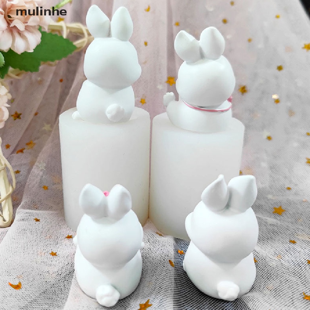 Khuôn silicone làm bánh / chocolate / xà phòng tạo hình thỏ 3D DIY