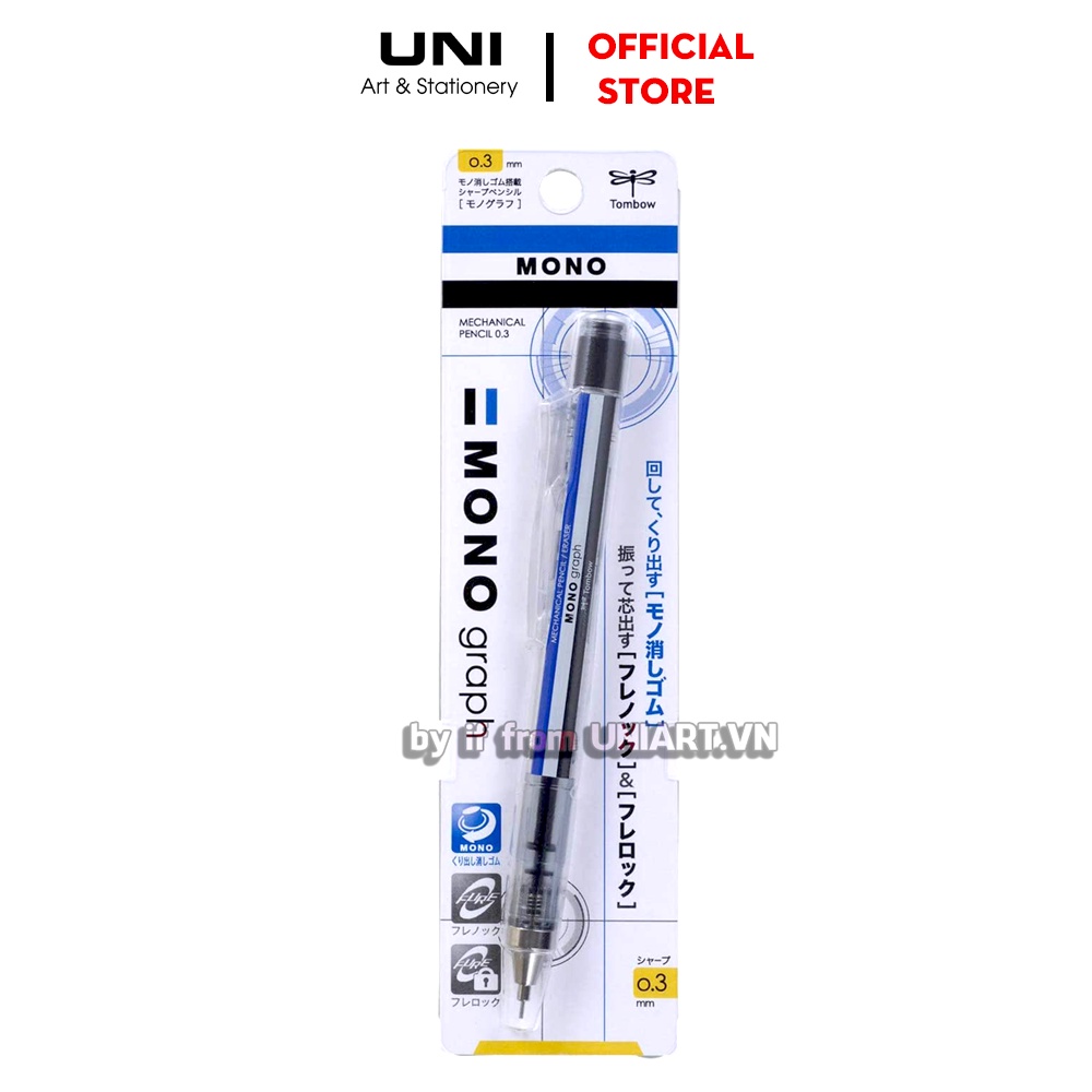 Bút chì bấm Tombow Mono Graph cao cấp Nhật Bản ngòi 0.3/0.5mm