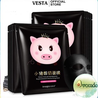 N09 Mặt Nạ Mask Sữa Chua Heo - Mặt Nạ Giấy Thải Độc Dưỡng Trắng Images