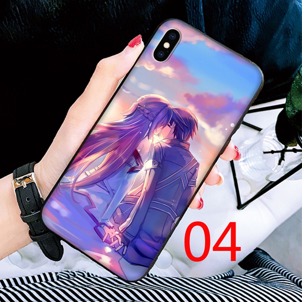 Ốp Lưng Silicone In Hình Sword Art Online Cho Iphone 12 11 Mini X Xs Xr Pro Max