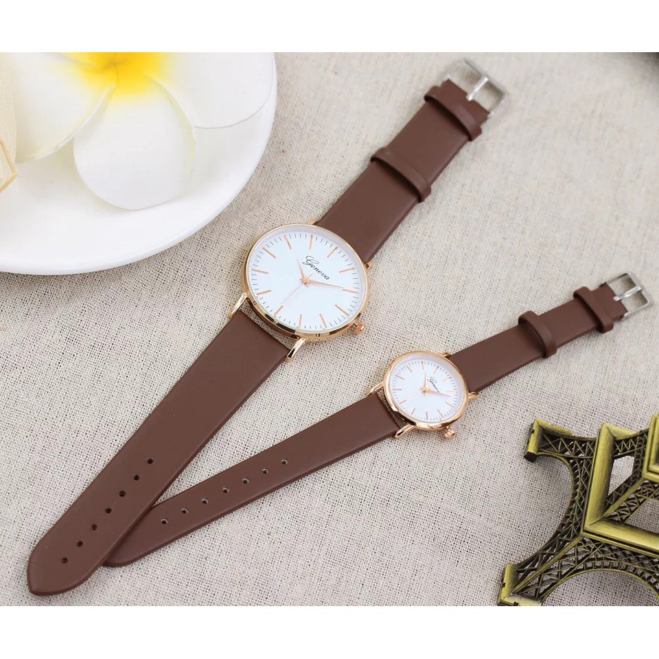 Đồng Hồ Cặp Đôi Nam Nữ Geneva Thời Trang Dây Da Đẹp | BigBuy360 - bigbuy360.vn