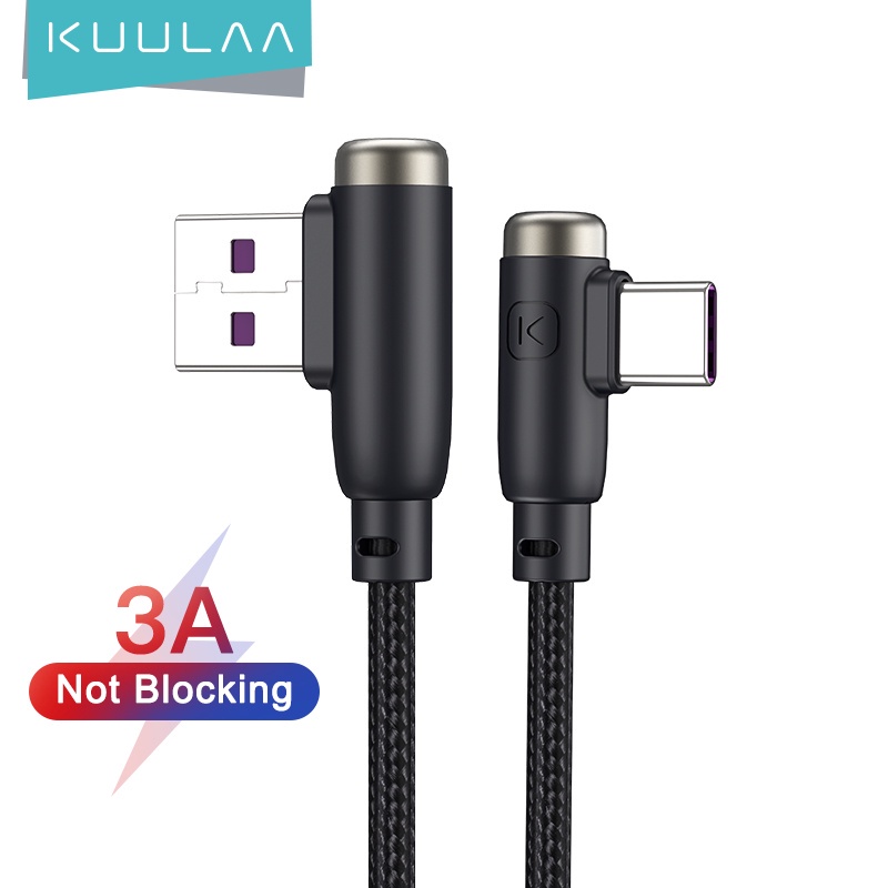 Cáp Sạc Nhanh KUULAA Type C 90 Độ Cho Android
