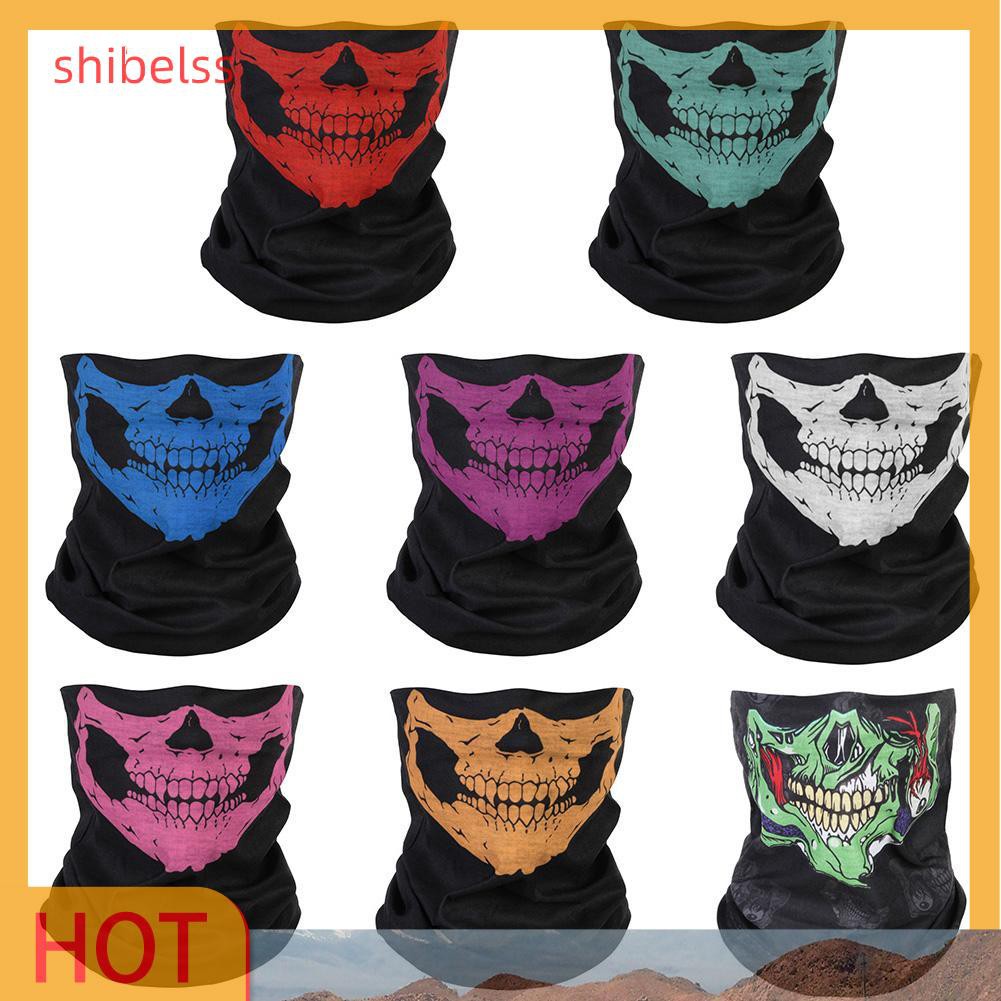 Khăn che nửa mặt họa tiết đầu lâu chống gió giữ ấm cổ đa năng cho lái xe / trượt tuyết | BigBuy360 - bigbuy360.vn