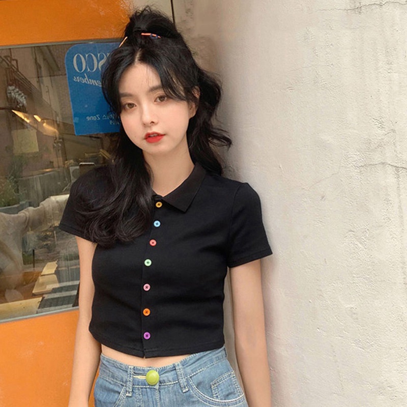 NRVP Áo Thun NgắN Tay DáNg Ôm ThờI Trang Cho Nữ