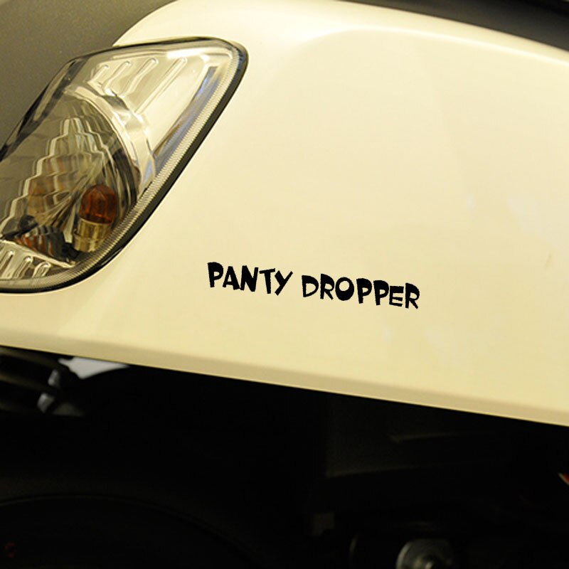 Miếng sticker &quot;Panty Dropper&quot; dán trang trí ô tô 17.5cmx2.1cm màu đen / bạc