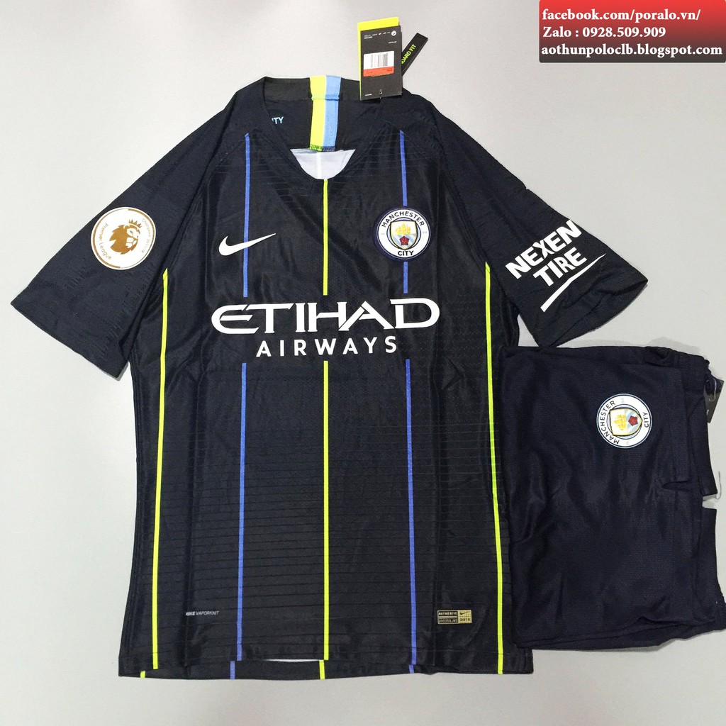 BỘ ÁO ĐẤU MAN CITY 2018-19 SÂN KHÁCH BẢN PLAYER