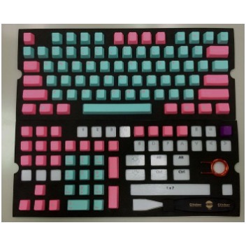 Phụ kiện Keycap độ bàn phím Gaming Tai-Hao Double Shot PBT Pink/Light Blue-Nano Antibiosis