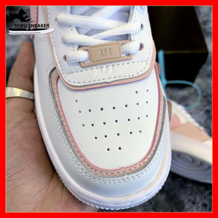 Giày Sneaker AF1(Air Force One) Đế kép Trắng Hồng [HỖ TRỢ ĐỔI TRẢ] Cổ thấp | BigBuy360 - bigbuy360.vn