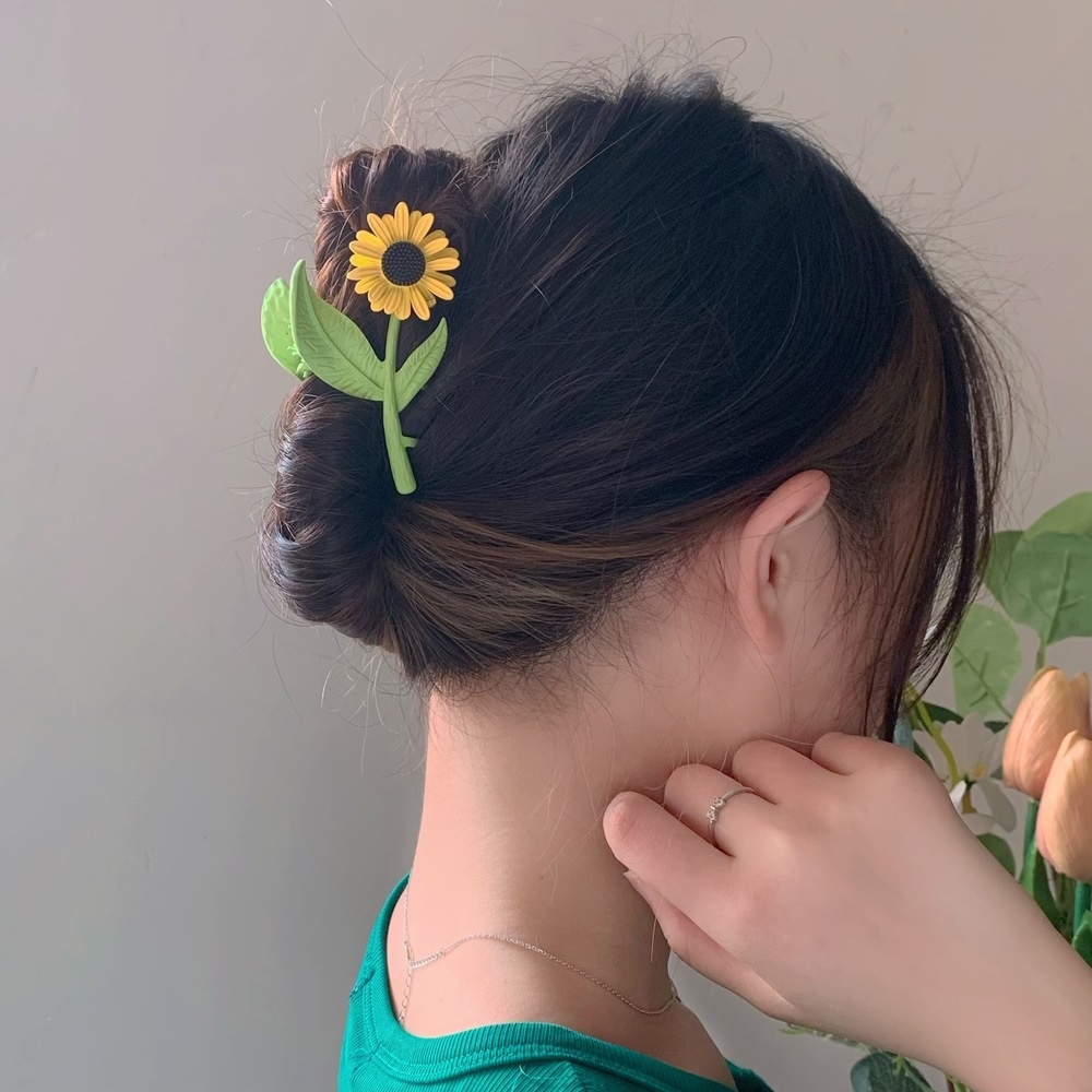 Kẹp Tóc Hoa Tulip / Cá Mập / Hoa Hướng Dương Ngọt Ngào Thời Trang Cho Nữ