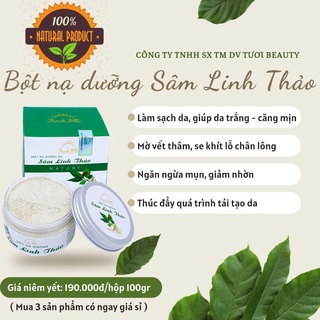 (Không Vỏ hộp) Bột nạ thảo dược Sâm Linh Thảo