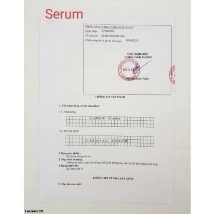SERUM TINH THỂ VÀNG NON 24K LAMER DR.LACIR - crystal serum cấp ẩm da, chống lão hoá, se khít lỗ chân lông